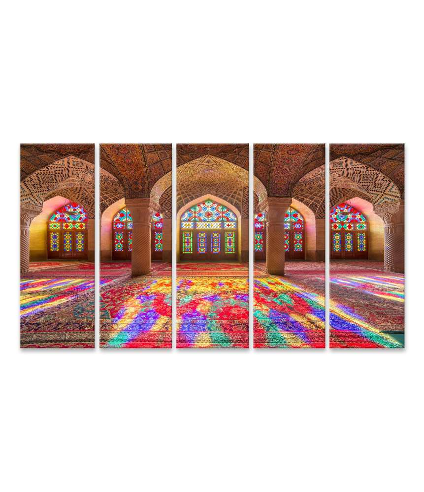 Islandburner Bild auf Leinwand Beeindruckendes Wandbild in der Nasir Al Mulk Moschee, Shiraz, Iran