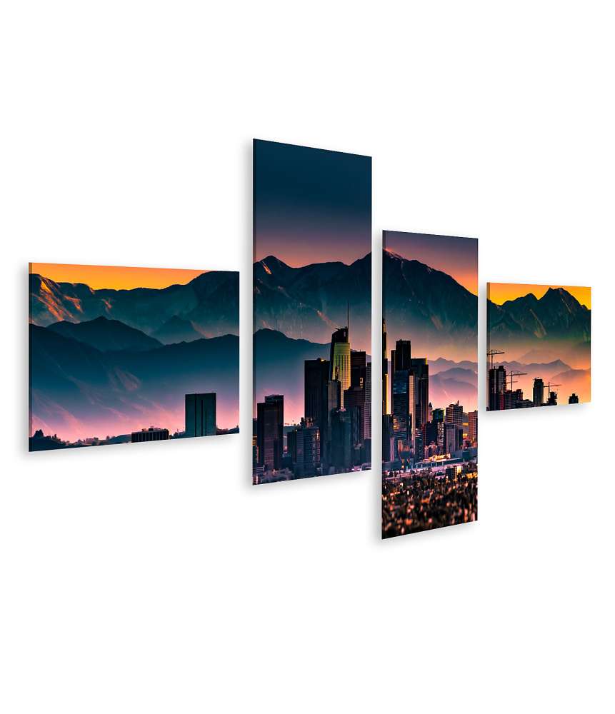 Islandburner Bild auf Leinwand Beeindruckendes Wandbild mit Los Angeles LA Kalifornien Motiv