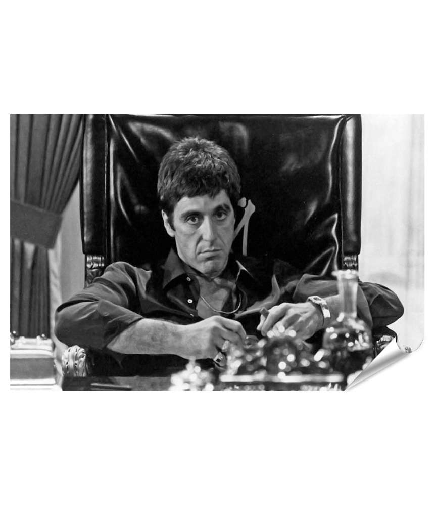 Islandburner XXL Premium Poster Scarface: Tony Montana - Kultiges Gangsterfilm Wandbild mit Al Pacino