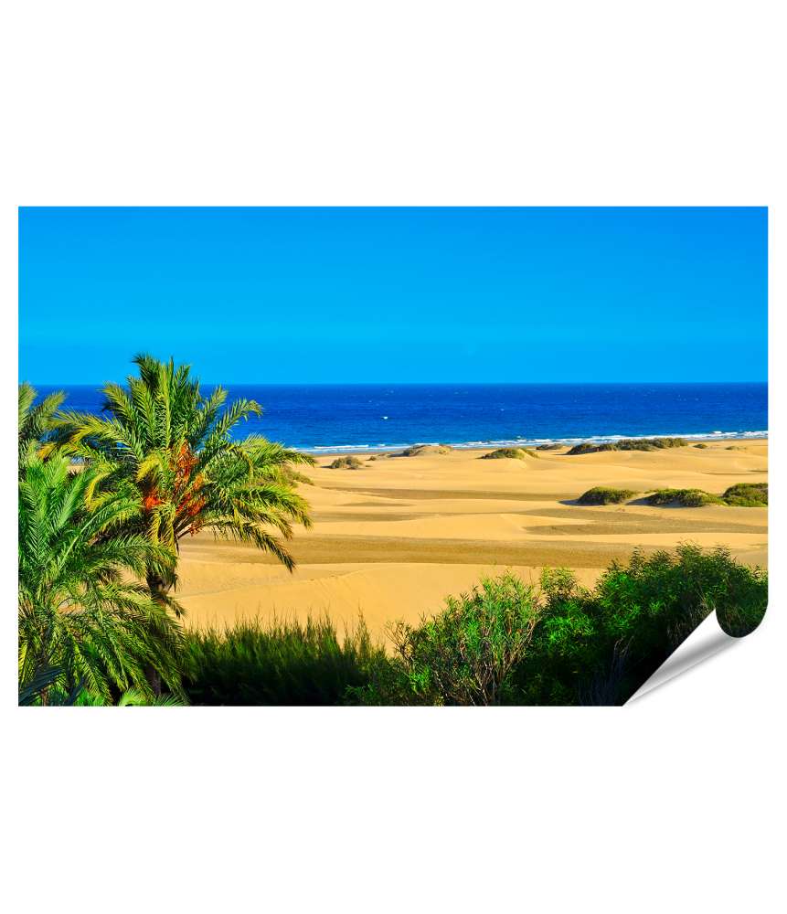 Islandburner XXL Premium Poster Blick auf das Dünen-Naturreservat Maspalomas, Gran Canaria