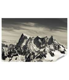 XXL Premium Poster 25A: Majestätischer Mont Blanc in den französischen Alpen