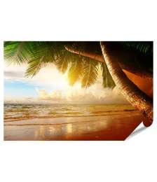 Premium Poster Karibischer Sonnenaufgang am Strand