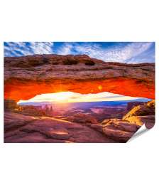 Premium Poster Sonnenaufgang durch Mesa Arch im Canyonlands Nationalpark, USA