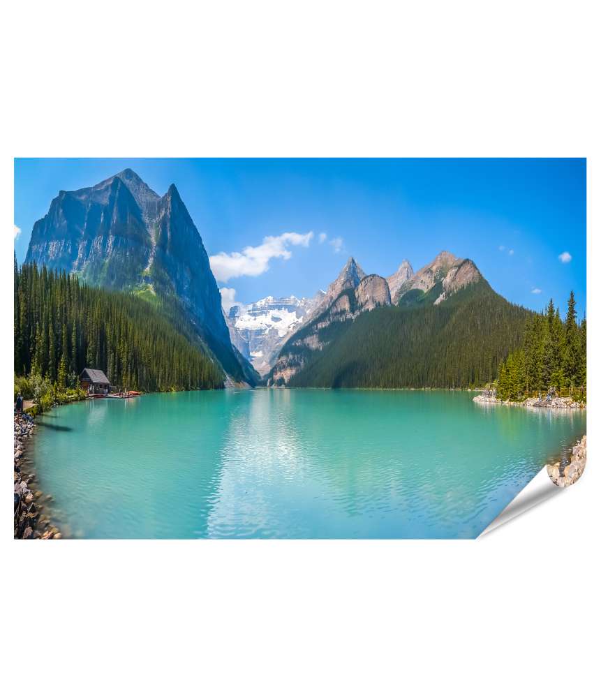 Islandburner Premium Poster Atemberaubender Blick auf Lake Louise im Banff Nationalpark, Kanada