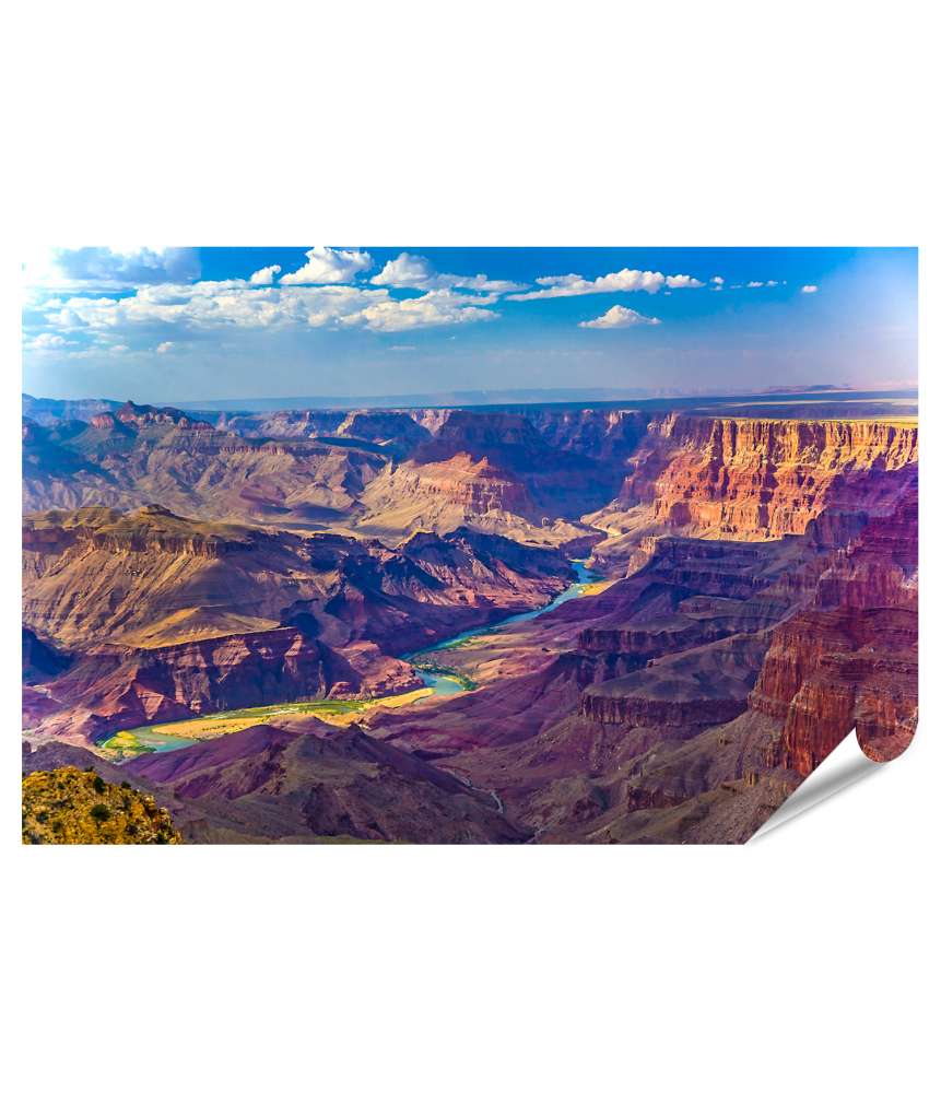 Islandburner Premium Poster Sonnenaufgang über dem Colorado-Fluss im Grand Canyon-Wandbild