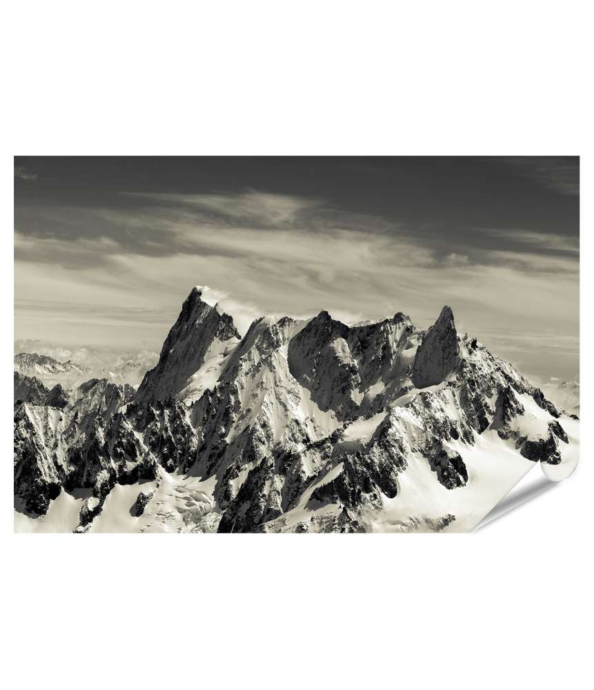 Islandburner Premium Poster Mont Blanc: Majestätisches Wandbild der Alpen in Frankreich