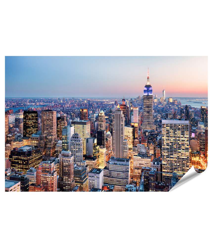 Islandburner Premium Poster Atemberaubendes Wandbild der Skyline von New York, USA