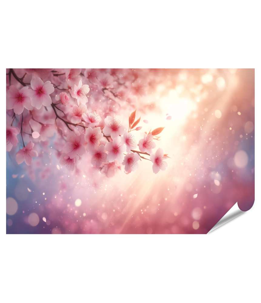 islandburner Premium Poster Frühlingszauber unter Kirschblüten
